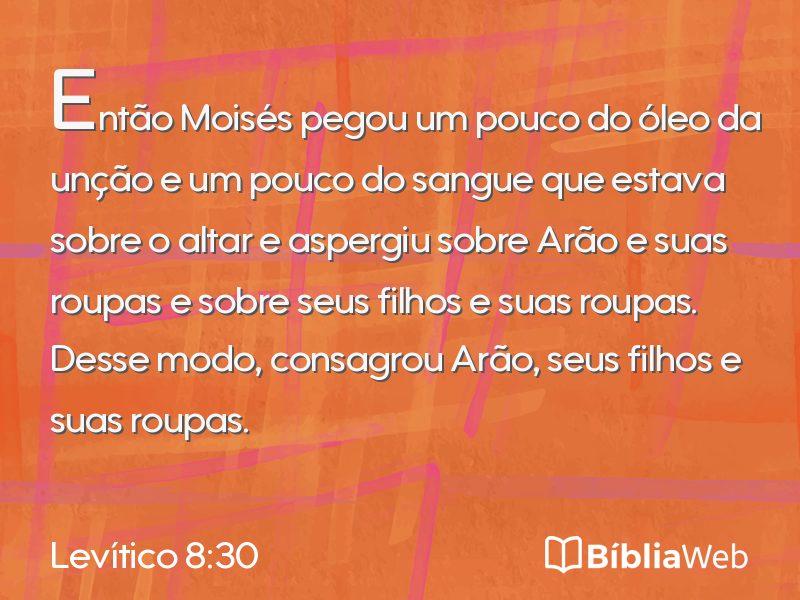 Levítico 8:30 em imagem para compartilhar