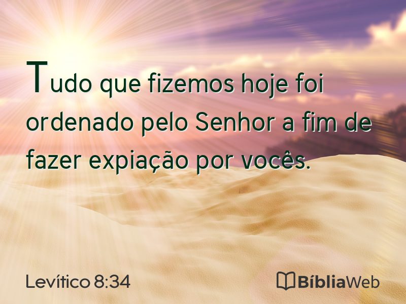 Levítico 8:34 em imagem para compartilhar