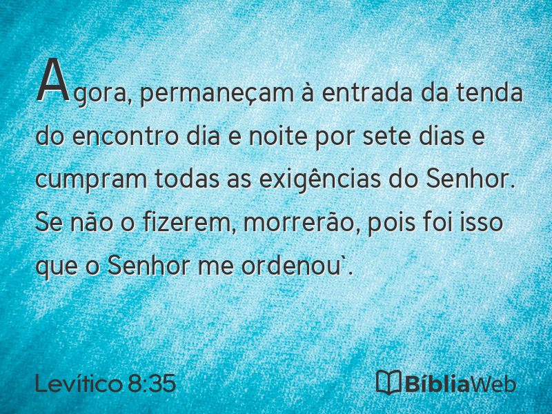 Levítico 8:35 em imagem para compartilhar