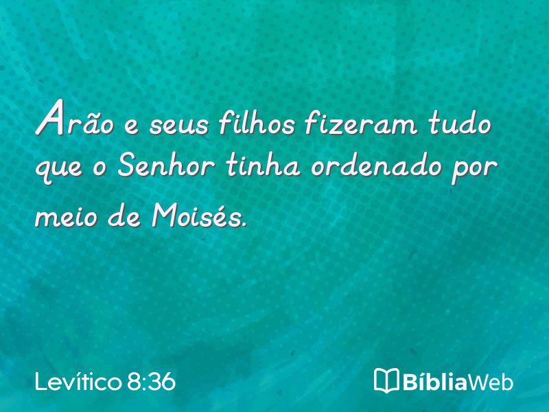 Levítico 8:36 em imagem para compartilhar