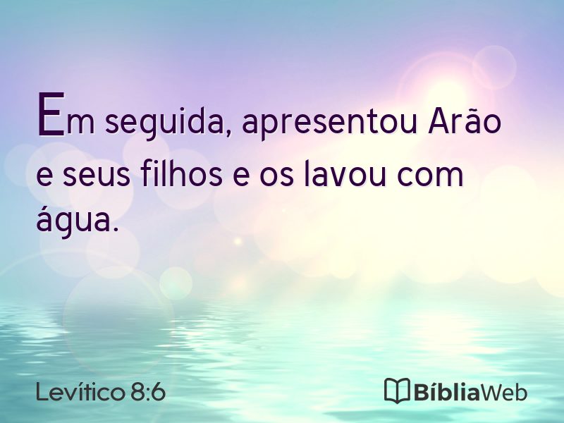 Levítico 8:6 em imagem para compartilhar