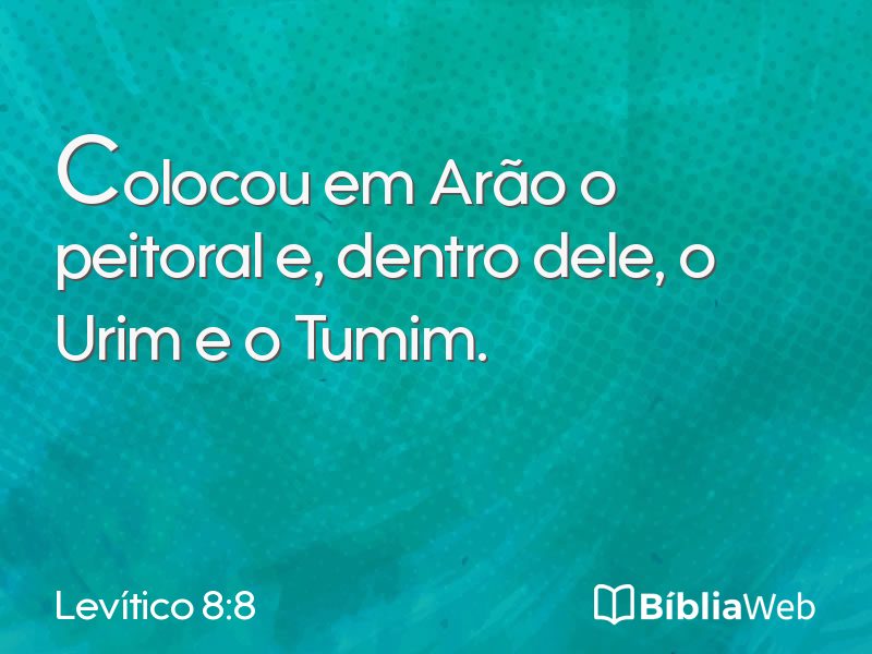 Levítico 8:8 em imagem para compartilhar