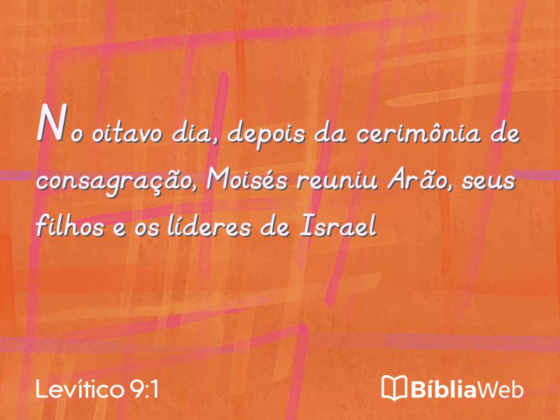 Levítico 9:1 em imagem para compartilhar