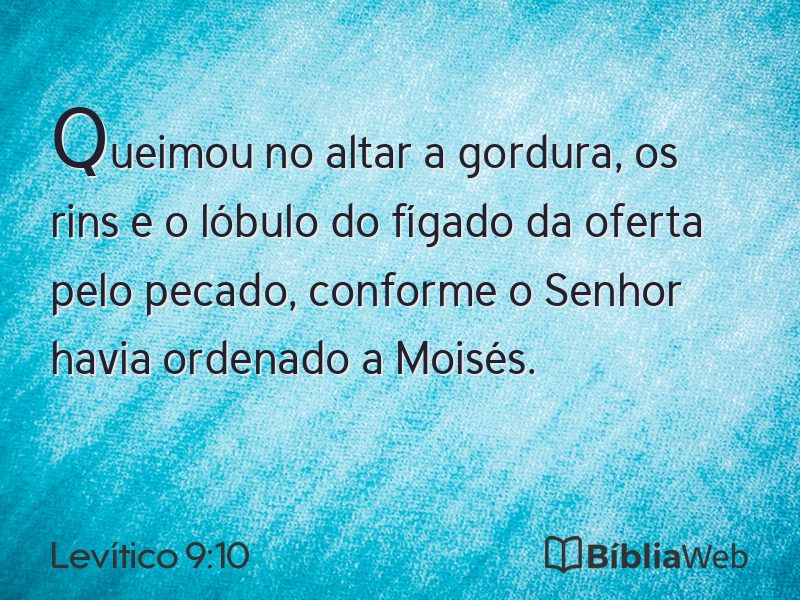 Levítico 9:10 em imagem para compartilhar