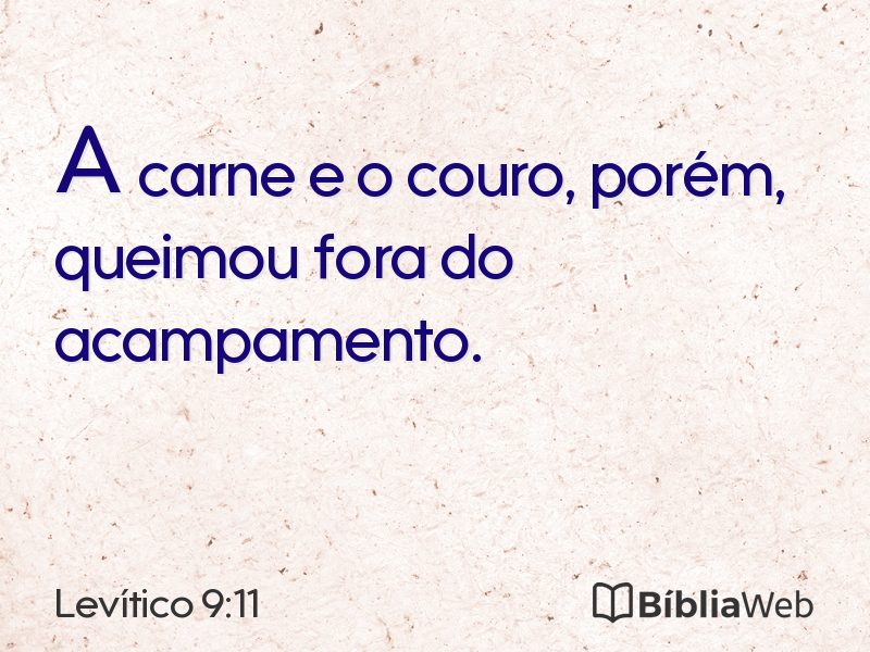 Levítico 9:11 em imagem para compartilhar