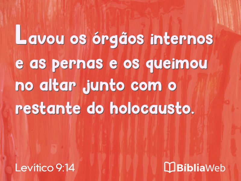 Levítico 9:14 em imagem para compartilhar