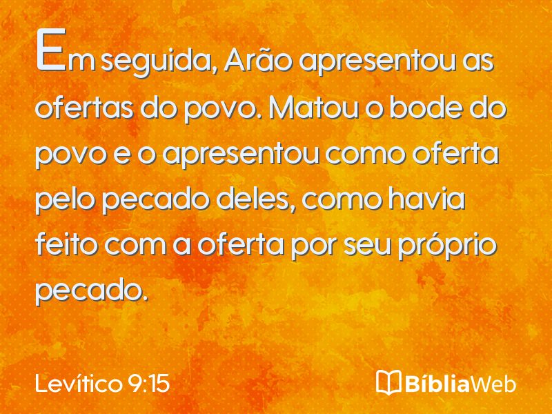 Levítico 9:15 em imagem para compartilhar