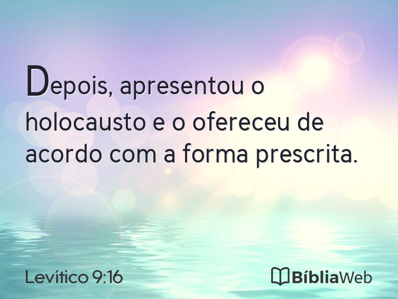 Levítico 9:16 em imagem para compartilhar