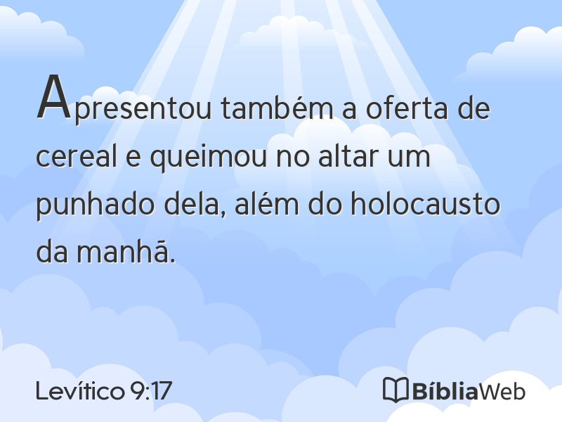 Levítico 9:17 em imagem para compartilhar