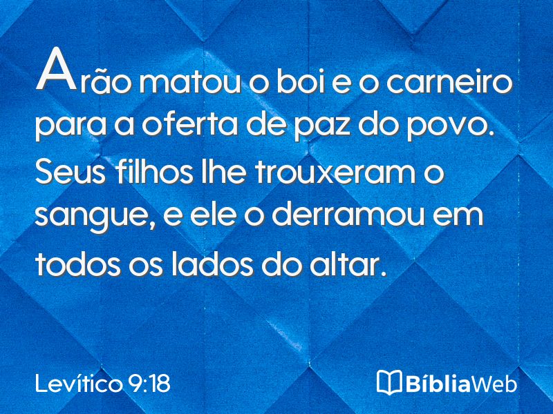 Levítico 9:18 em imagem para compartilhar