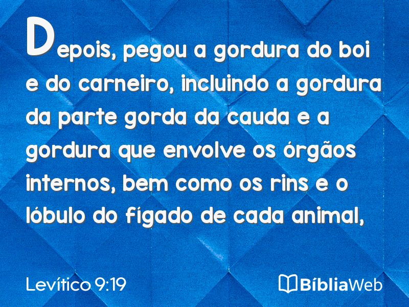 Levítico 9:19 em imagem para compartilhar