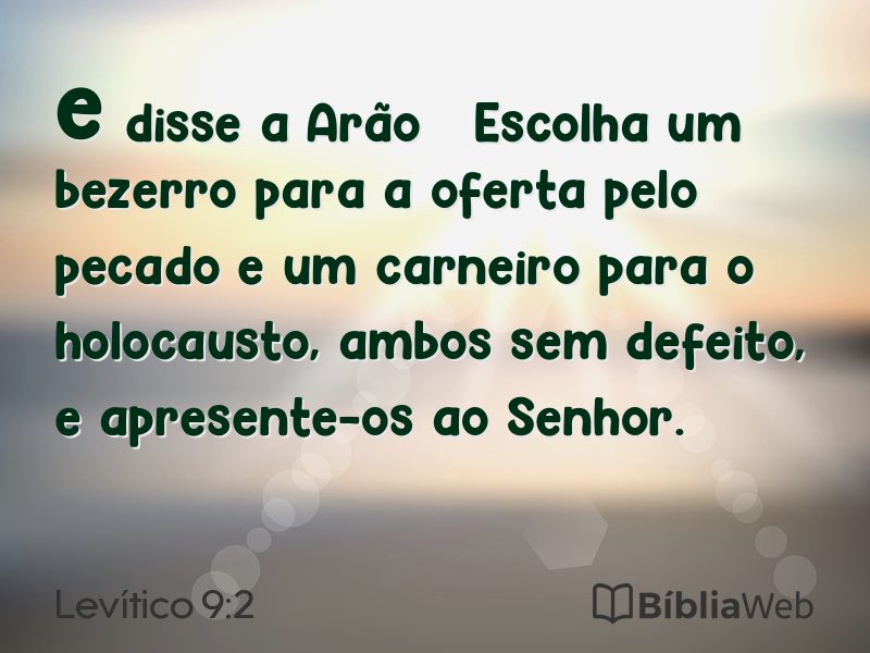 Levítico 9:2 em imagem para compartilhar