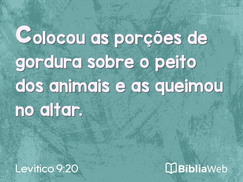 Levítico 9:20 em imagem para compartilhar