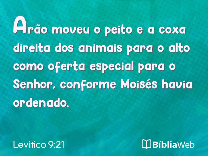 Levítico 9:21 em imagem para compartilhar