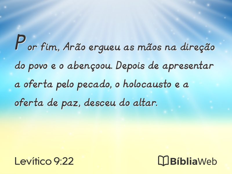 Levítico 9:22 em imagem para compartilhar