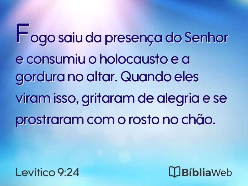Levítico 9:24 em imagem para compartilhar