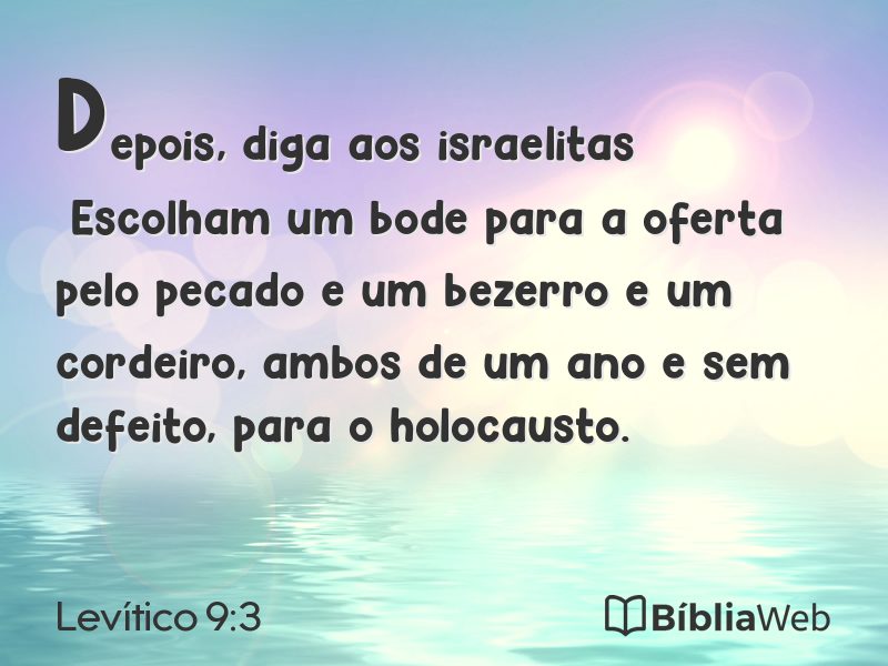Levítico 9:3 em imagem para compartilhar