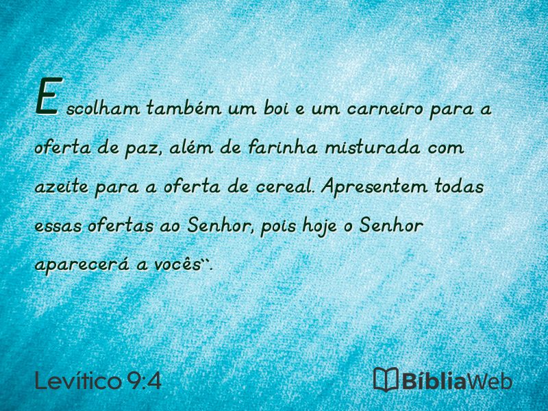 Levítico 9:4 em imagem para compartilhar