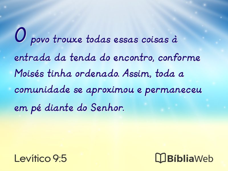 Levítico 9:5 em imagem para compartilhar