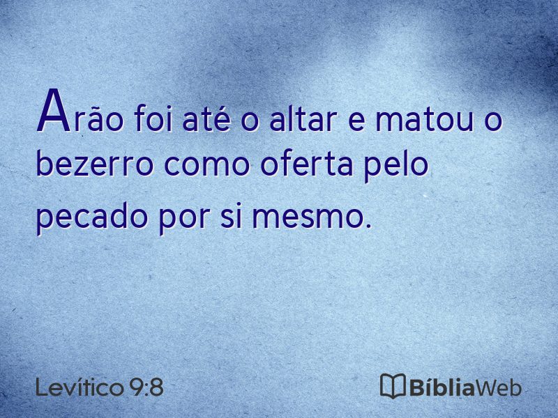 Levítico 9:8 em imagem para compartilhar