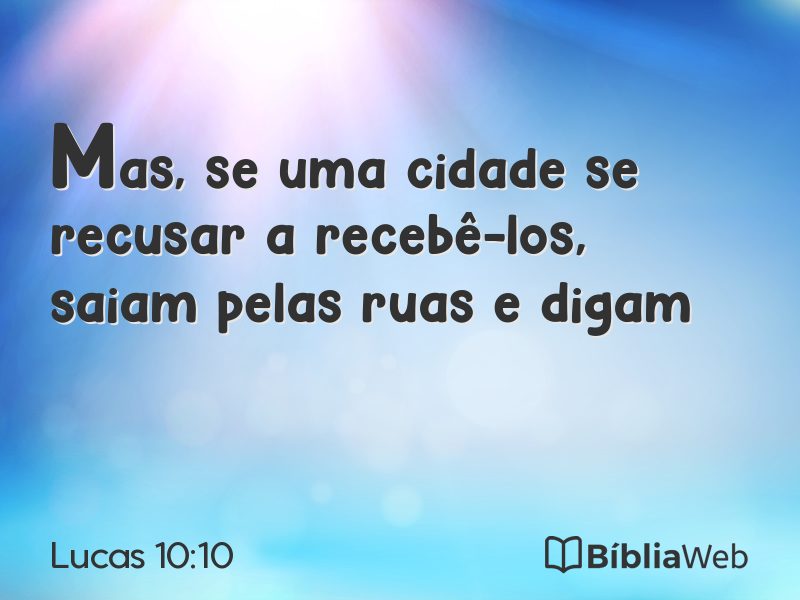 Lucas 10:10 em imagem para compartilhar