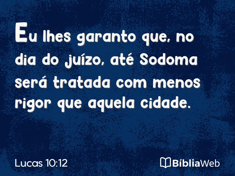 Lucas 10:12 em imagem para compartilhar