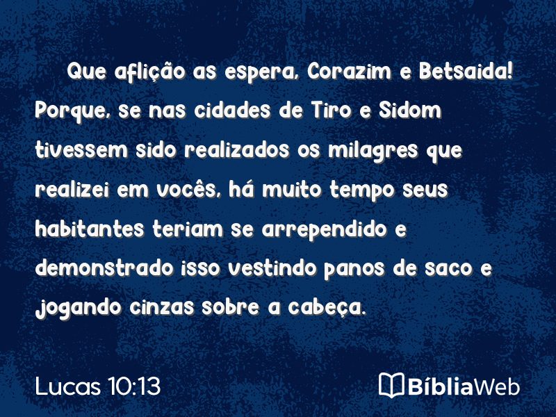 Lucas 10:13 em imagem para compartilhar