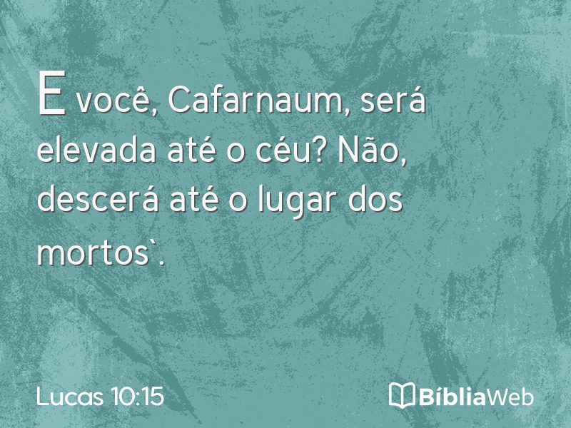 Lucas 10:15 em imagem para compartilhar