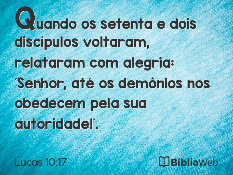 Lucas 10:17 em imagem para compartilhar