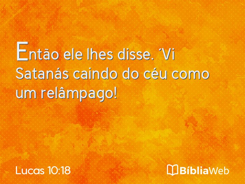 Lucas 10:18 em imagem para compartilhar
