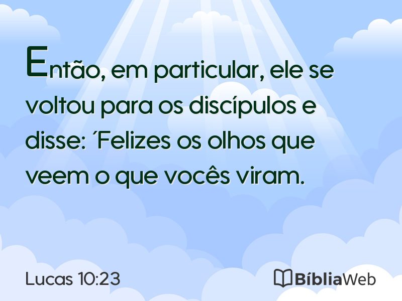 Lucas 10:23 em imagem para compartilhar