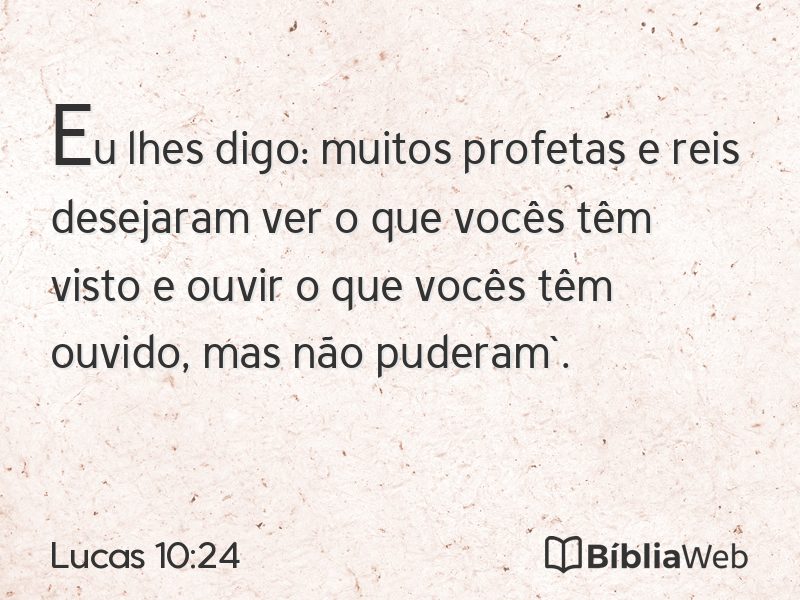 Lucas 10:24 em imagem para compartilhar