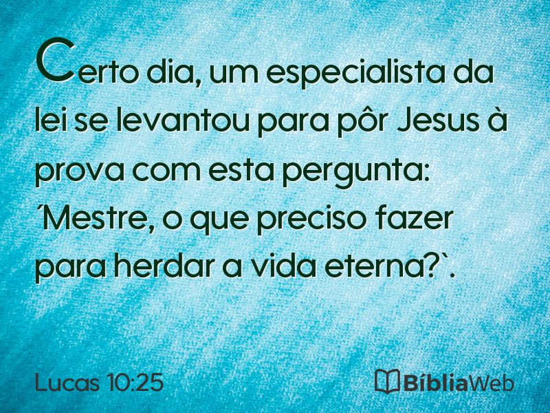 Lucas 10:25 em imagem para compartilhar