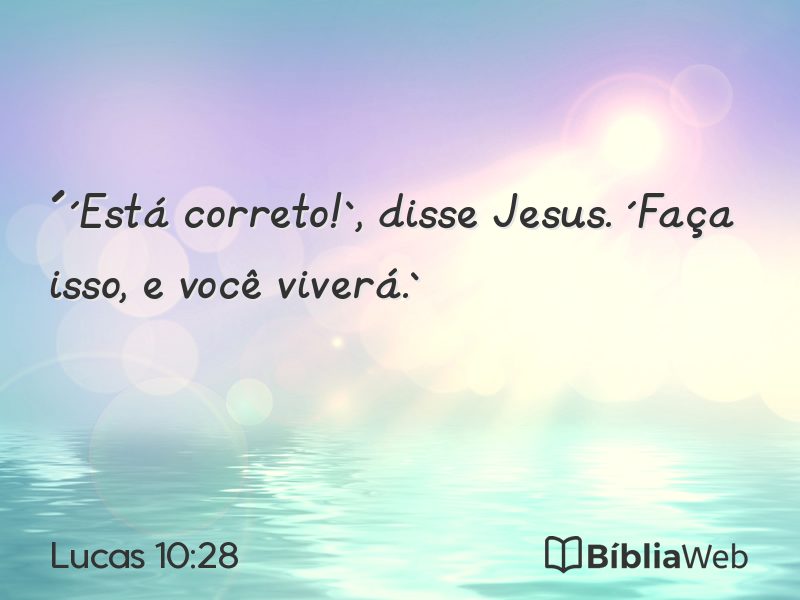 Lucas 10:28 em imagem para compartilhar
