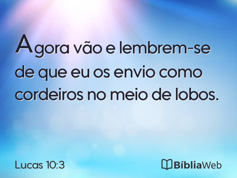 Lucas 10:3 em imagem para compartilhar