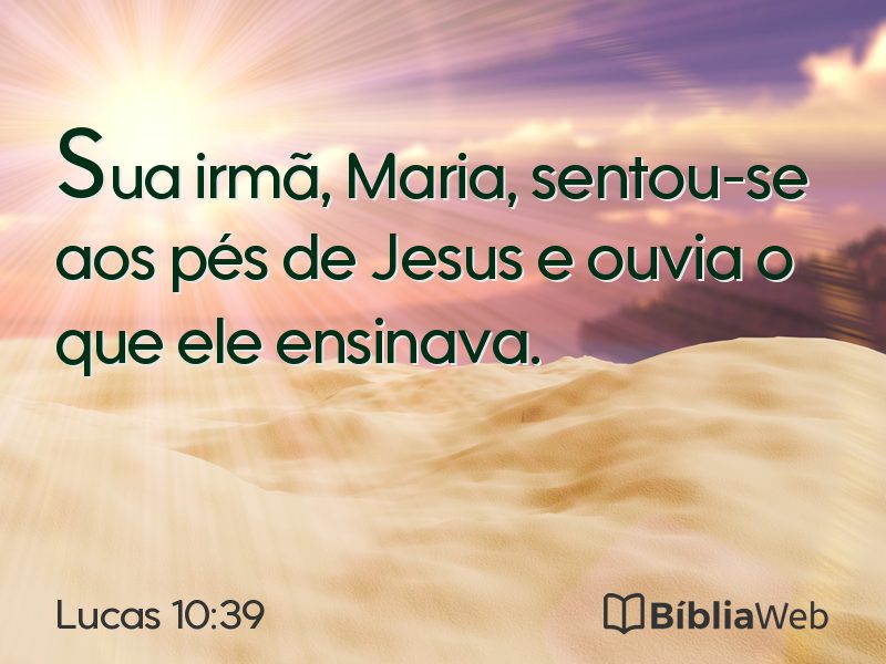 Lucas 10:39 em imagem para compartilhar