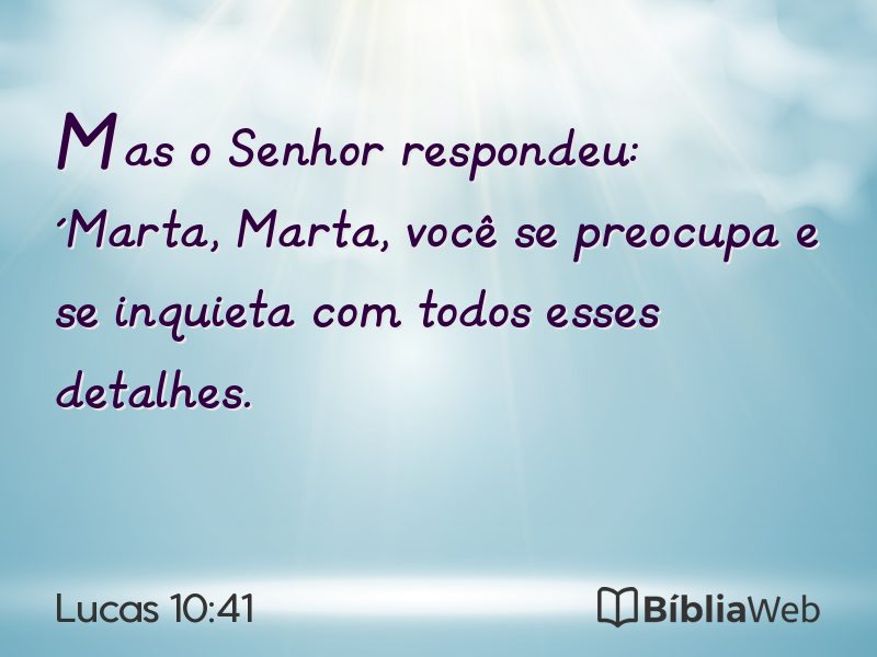 Lucas 10:41 em imagem para compartilhar