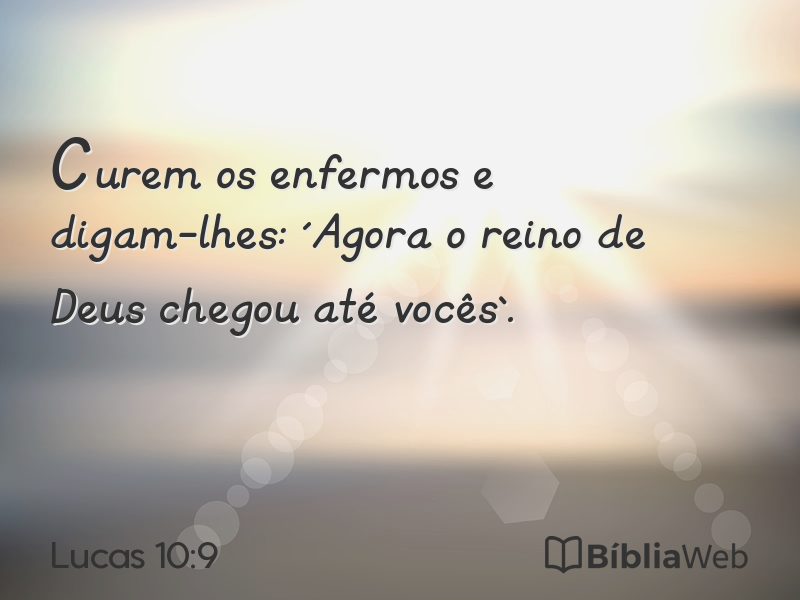 Lucas 10:9 em imagem para compartilhar