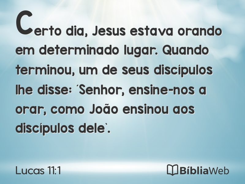 Lucas 11:1 em imagem para compartilhar