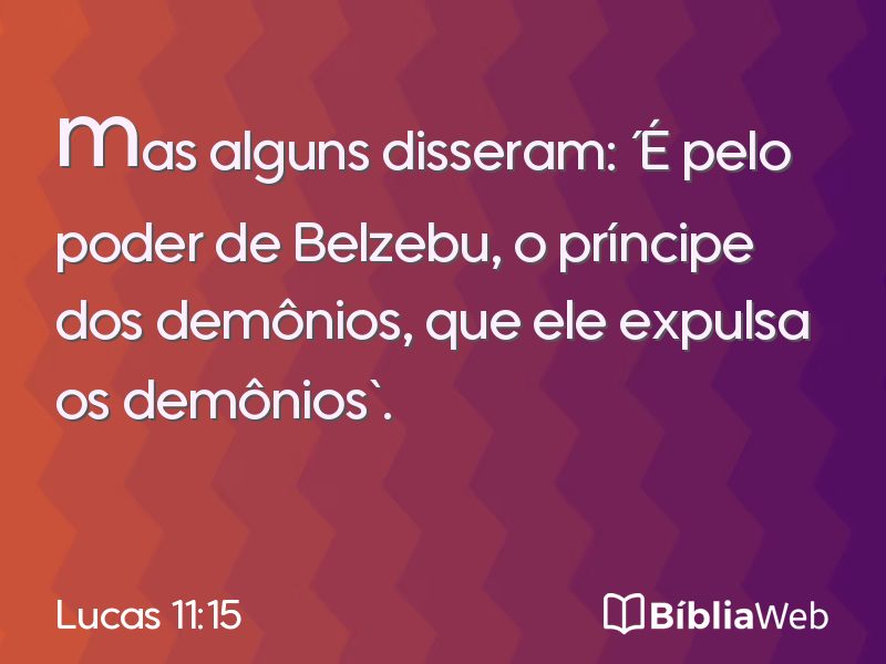 Lucas 11:15 em imagem para compartilhar