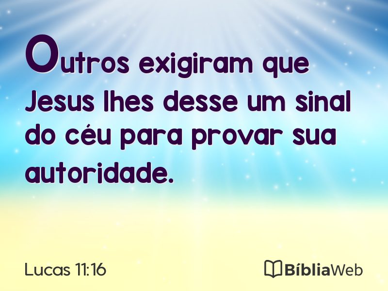 Lucas 11:16 em imagem para compartilhar