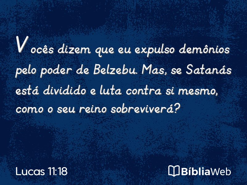 Lucas 11:18 em imagem para compartilhar