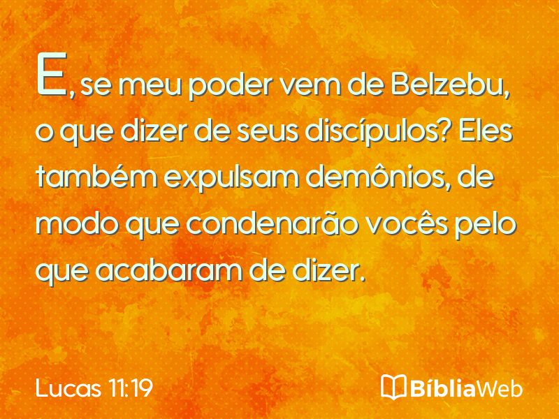 Lucas 11:19 em imagem para compartilhar