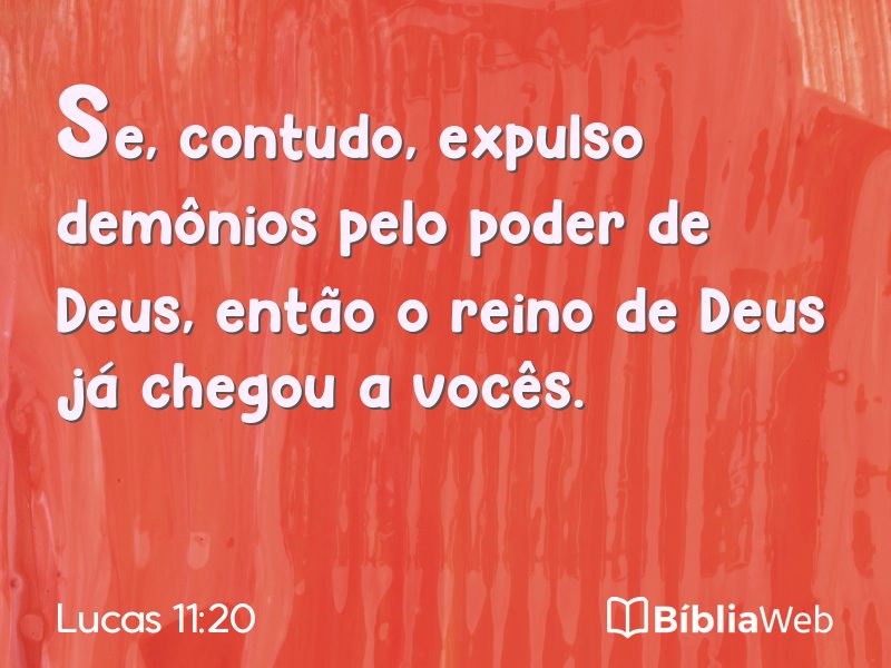 Lucas 11:20 em imagem para compartilhar