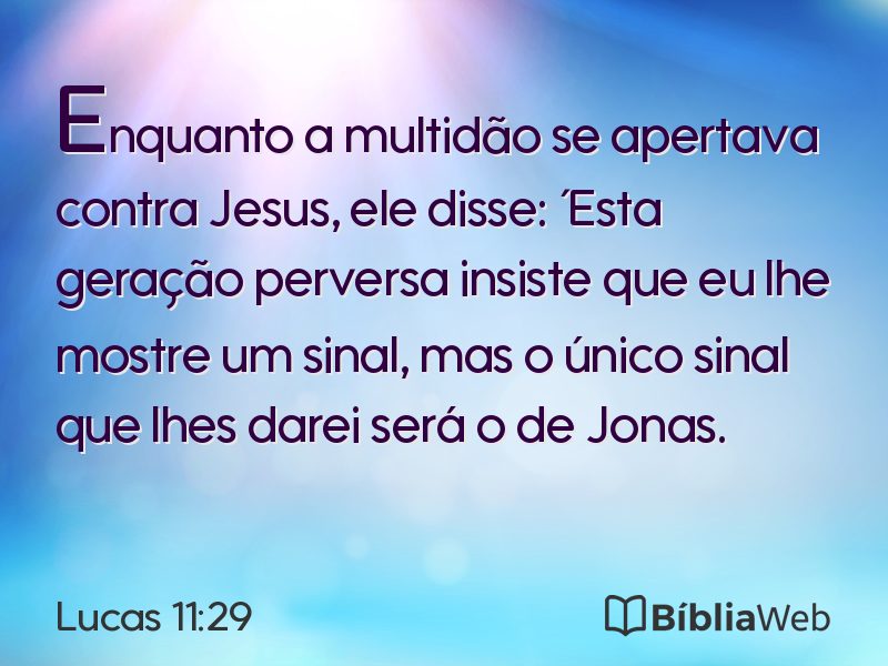 Lucas 11:29 em imagem para compartilhar