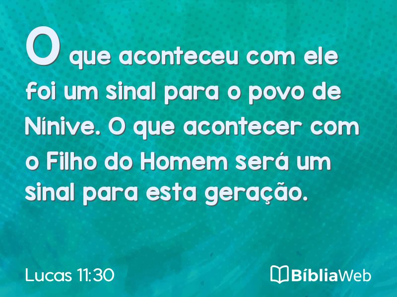 Lucas 11:30 em imagem para compartilhar