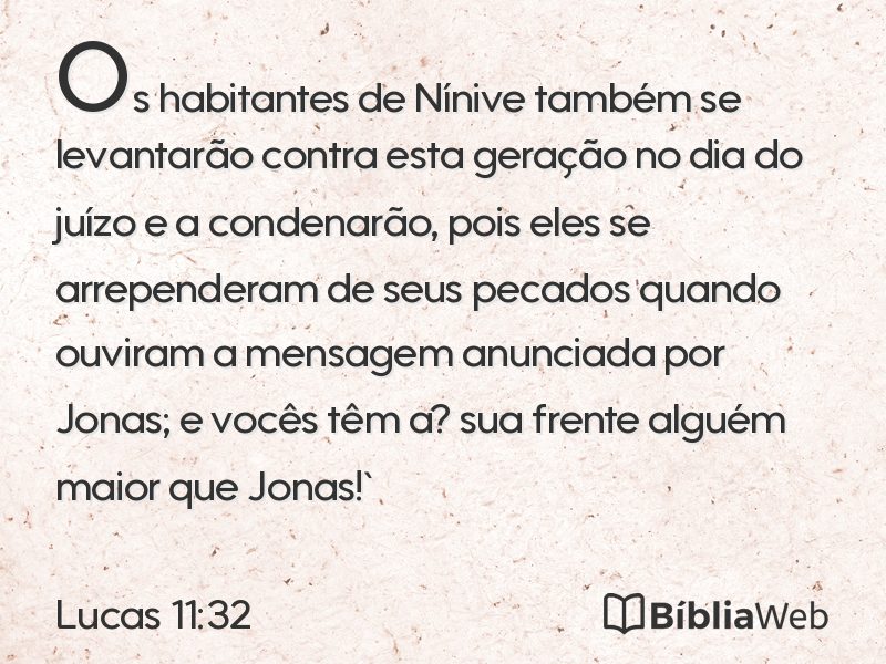 Lucas 11:32 em imagem para compartilhar
