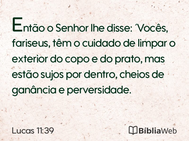 Lucas 11:39 em imagem para compartilhar