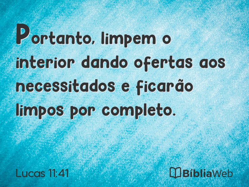 Lucas 11:41 em imagem para compartilhar