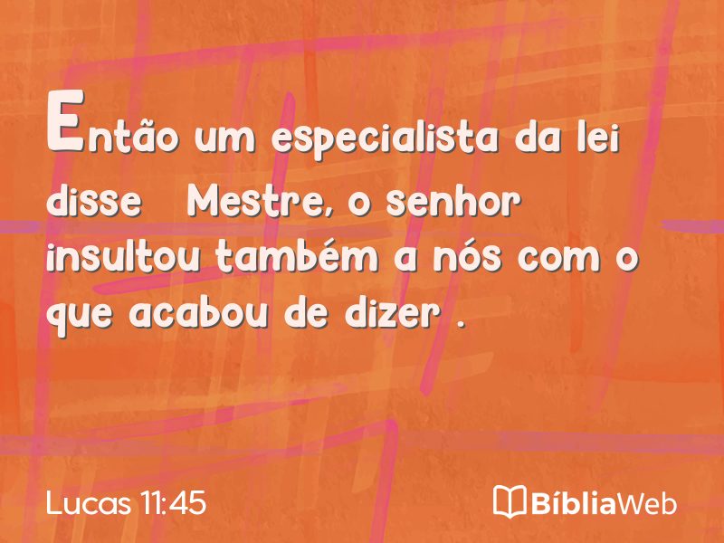 Lucas 11:45 em imagem para compartilhar